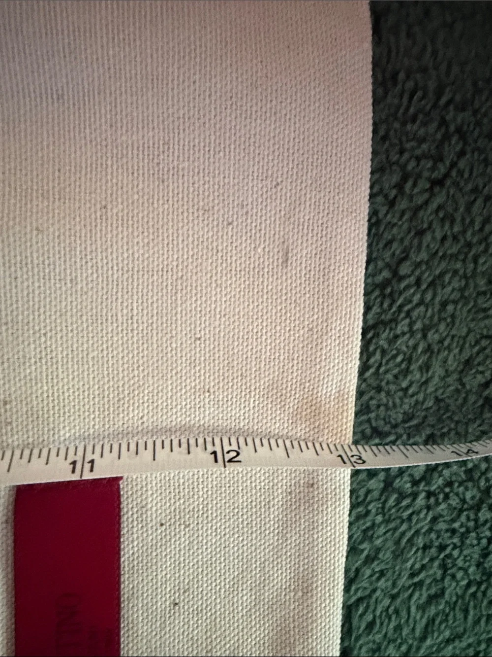 Valentino Garavani Cream Canvas Dust Bag with Red Logo Patch